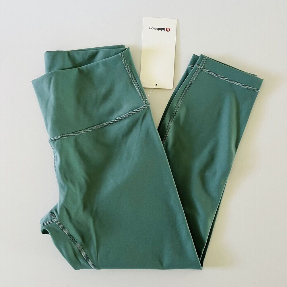 LULULEMON ATHLETICA Tidewater Teal Wunder Under HR Crop 23" Leggings- US 10